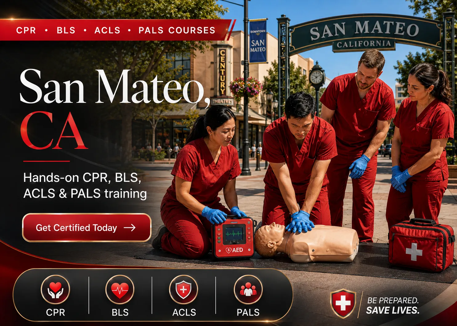CPR, BLS, ACLS & PALS Certification Course in San Mateo, CA